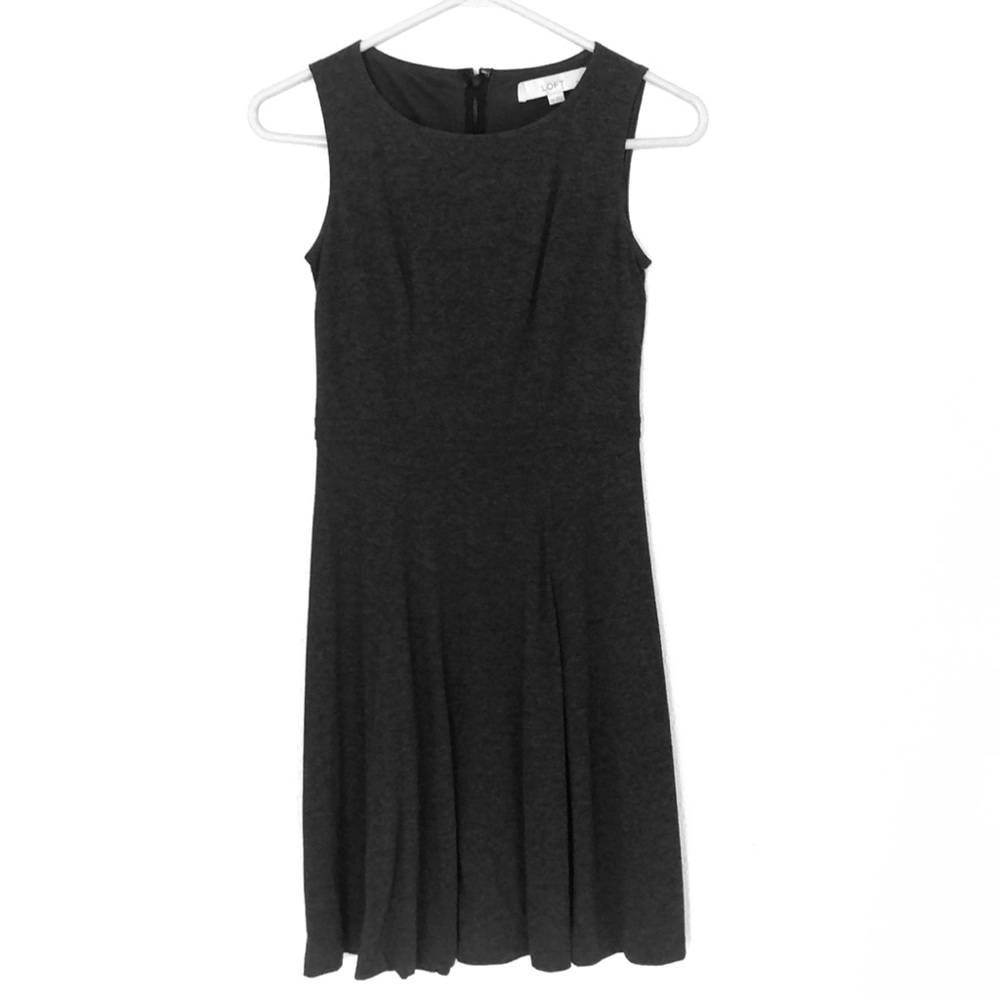 LOFT Charcoal gray dress